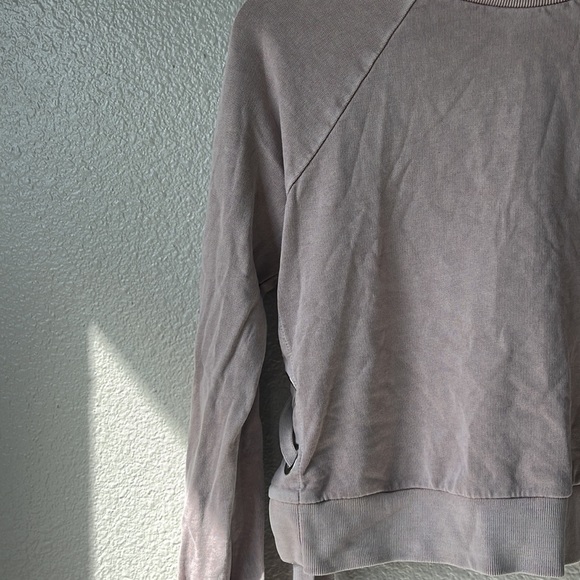 All Saints Cropped Sweatshirt Side Lace Up Tie Detail Women - Picture 2 of 6